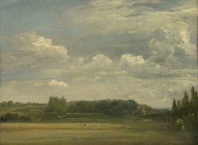 East Bergholt Common, Näkymä pastorin suuntaan, 18. elokuuta 1813 tekijältä John Constable