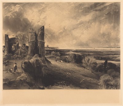 Hadleighin linna (iso lautanen) tekijältä John Constable