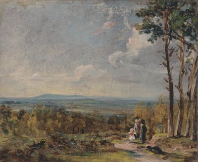 Hampstead Heath katsoo Harrowia kohti, 1821. tekijältä John Constable