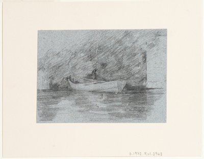 Soutuvene ankkuroituna penkereen alle tekijältä John Constable