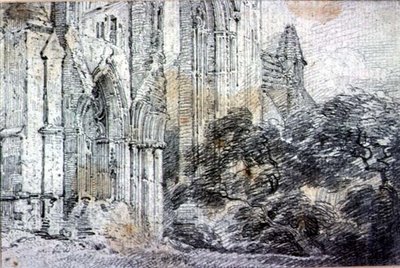 Kirkon rauniot (piirustus) tekijältä John Constable