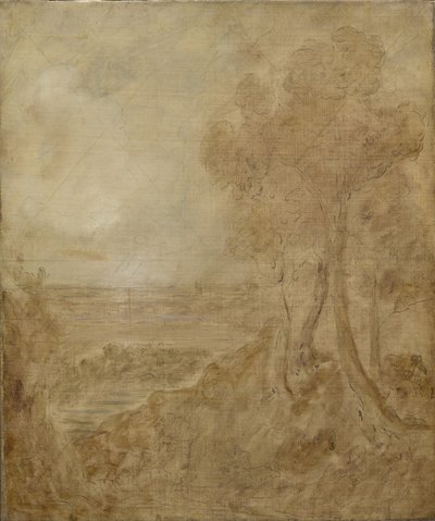 Luonnos elokuvalle "Dedham Vale", n. 1827 tekijältä John Constable