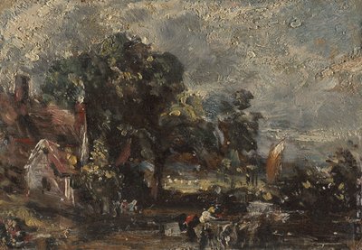 Luonnos elokuvalle "The Haywain" tekijältä John Constable