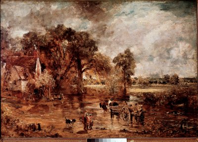 Tutkimus "" The Hay Wain"". John Constablen (1776-1837) maalaus 1820-1821 su. 137x188 cm Lontoo, Victoria and Albert Museum tekijältä John Constable