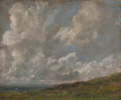 Tutkimus pilvistä maiseman yllä, n. 1821-22 tekijältä John Constable