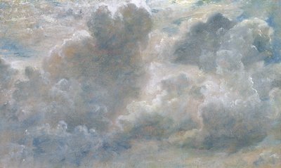 Study of Cumulus Clouds, 1822 (öljy kankaalle asetettu paperille) tekijältä John Constable