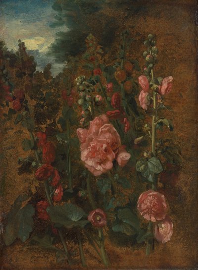 Hollyhocks-tutkimus tekijältä John Constable
