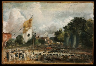 Itä -Bergholtin rauhan juhla 1814 päättyi Pariisissa Ranskan ja liittoutuneiden valtioiden välillä tekijältä John Constable