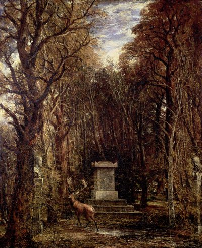 Kenotafi Reynoldin muistiin, Coleorton, n. 1833 tekijältä John Constable