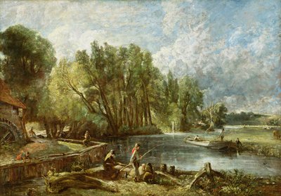 Nuoret waltonilaiset - Stratfordin tehdas, n. 1819-25 tekijältä John Constable