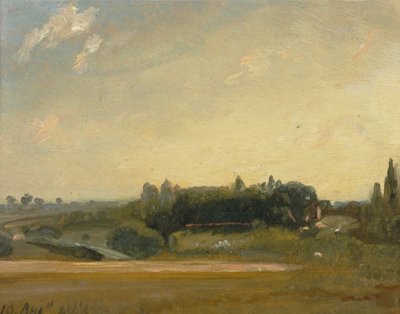 Näkymä kohti pappilaa, East Bergholt, 1813. tekijältä John Constable