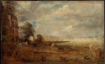 Waterloo Bridge nähtynä Whitehall Stairsilta tekijältä John Constable