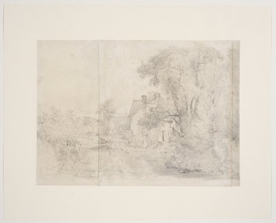 Willy Lottin talo, East Bergholt, noin 1812-13 (grafiitti paperille). tekijältä John Constable