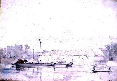 Windsorin linna joelta, 1802 (lyijykynä ja punainen liitu ja akvarelli) tekijältä John Constable