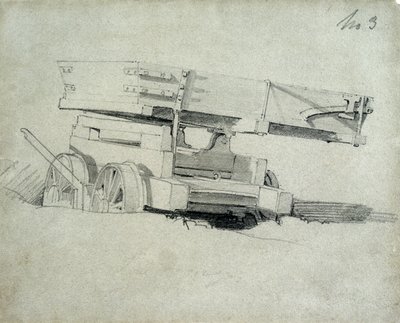 Urakoitsijoiden kippivaunu, nro 3, 1830-luku (kynä ja muste ja pesu paperille) tekijältä John Cooke Bourne