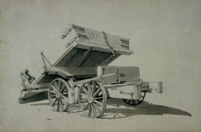 Urakoitsijoiden kippivaunu, nro 3, 1830-luku (kynä ja muste ja pesu paperille) tekijältä John Cooke Bourne