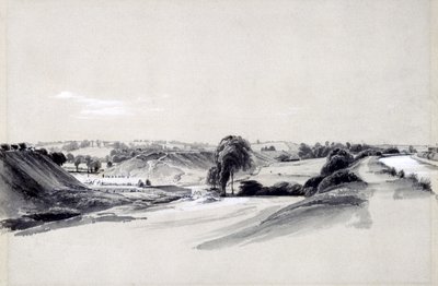 Valmistus ja pengerrys, Bugbrooke, 10. heinäkuuta 1837 (kynä ja muste ja pesu paperille) tekijältä John Cooke Bourne