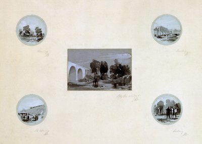 LBR:n puhdistus, rakentaminen, tasoitus ja avaaminen, n. 1838 (kynä ja muste ja pesu paperille) tekijältä John Cooke Bourne