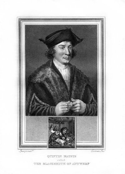 Quentin Matsys, flaamilaisen perinteen maalari, 1825. tekijältä John Corner