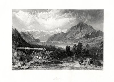 Luzern, Keski-Sveitsi, 1800-luku tekijältä John Cousen