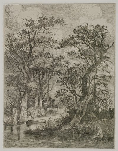 Riverscene, pubi. J. & W. Freeman, 1821 tekijältä John Crome