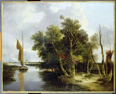 Wherries on the Yare (öljy kankaalle) tekijältä John Crome