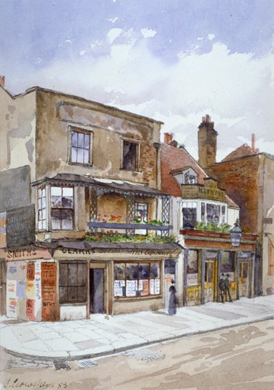 Corner of Cheyne Walk ja Lawrence Street, Chelsea, Lontoo, 1883 tekijältä John Crowther