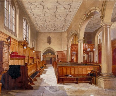 Kappelin sisustus Charterhousessa, Lontoossa, 1885. tekijältä John Crowther