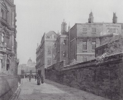 Kadonnut Lontoo: Trafalgar Squarelta Mallille (litografia). tekijältä John Crowther
