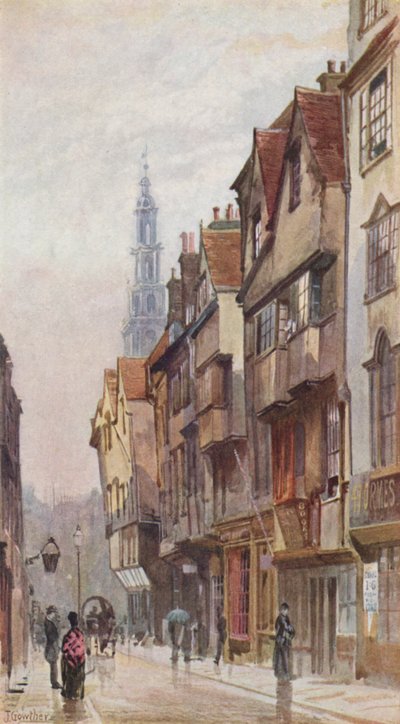 Kadonnut Lontoo: Wych Street, New Inn Gatewayn itäpuolelta (värilitro). tekijältä John Crowther
