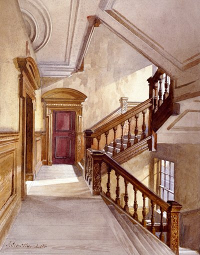 Sir Christopher Wrenin talo, Botolph Lane, Lontoo, 1886. tekijältä John Crowther