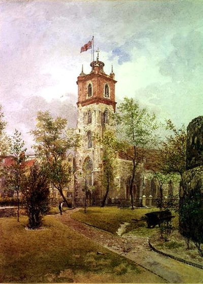 Lounaisnäkymä St. Giles, Cripplegate tekijältä John Crowther