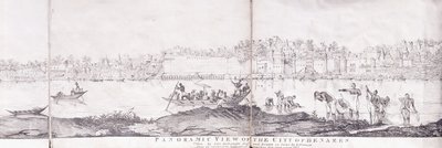 Panoraamanäkymä Benaresin kaupunkiin, 1827 tekijältä John Dalrymple