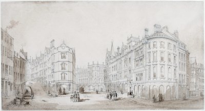 Akenside Hill, Newcastle upon Tyne (vartalon väri) tekijältä John Dobson