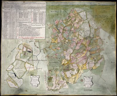 Kartta Fecknamin metsästä ja kartanosta (Feckenham) tekijältä John Doharty