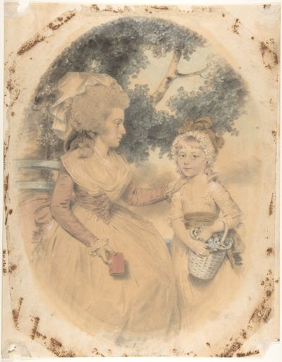 Rouva Morgan ja hänen lapsensa, 1785. tekijältä John Downman