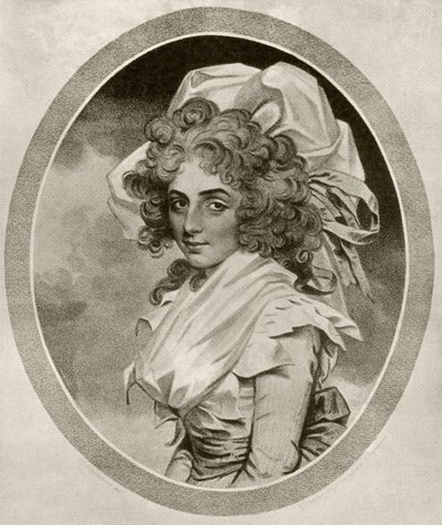 Sarah Siddons, kaiverrus Peltro W. Tomkins, Alfred Whitmanin teoksesta "The Print-Collector