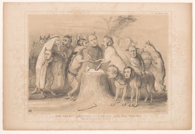 Pact tussen de wolven en de schapen Sopimus lampaiden ja susien välillä. Granvillen Les Loupsin ja Brevisin jälkeen (otsikko esineessä) HB Sketches (sarjan otsikko objektissa) tekijältä John Doyle