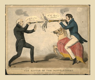 Pamflettien taistelu. Tai Newark vastaan Newcastle, 1829. tekijältä John Doyle