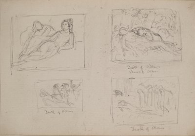 Adonisin kuolema (lyijykynä) tekijältä John Duncan