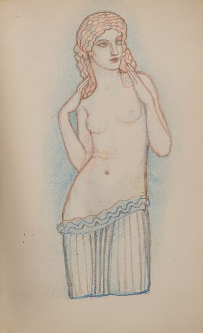 Nimetön [naishahmo] (lyijykynä) tekijältä John Duncan