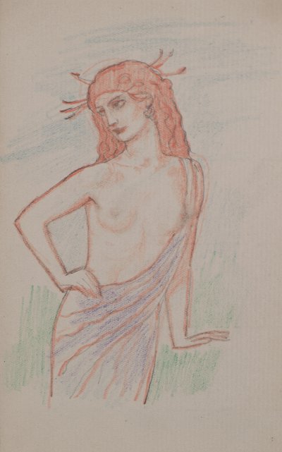 Nimetön [naishahmo] (lyijykynä) tekijältä John Duncan