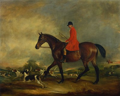 Kapteeni Garth Bay Hunterillaan koirien kanssa tekijältä John E. Ferneley