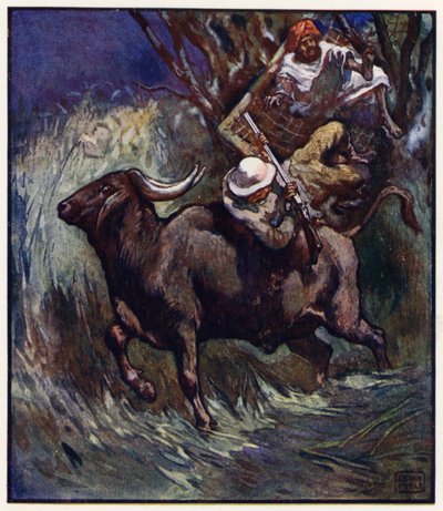 Sillä hetkellä oksat antavat periksi kolahduksella (väri litho) tekijältä John Edwin Noble