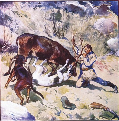 Tappelu olisi ollut katsojalle mielenkiintoinen ja jännittävä (värilitho) tekijältä John Edwin Noble