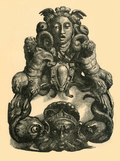 Ovenkolkuttaja delfiinien ja satyyrien kanssa, 1600-luvun alku, 1881. tekijältä John Emms