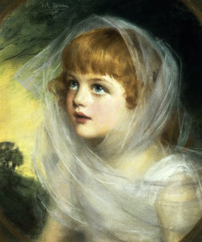 Yksinkertaisuus ja viattomuus, 1900 (pastelli) tekijältä John Ernest Breun