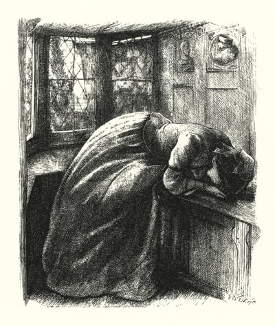 Mariana (kaiverrus) tekijältä John Everett (after) Millais