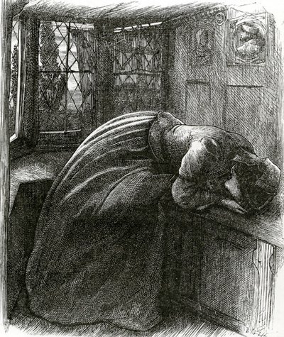 Mariana Tennysonin runoista tekijältä John Everett (after) Millais