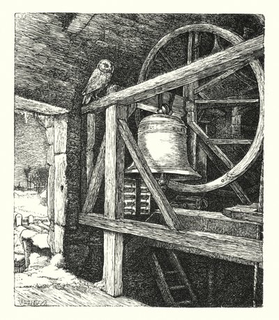 Vanhan vuoden kuolema (kaiverrus) tekijältä John Everett (after) Millais